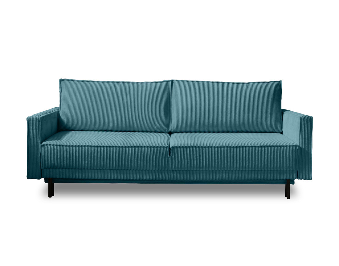 Canapé 3 places convertible avec coffre en velours côtelé Charlie