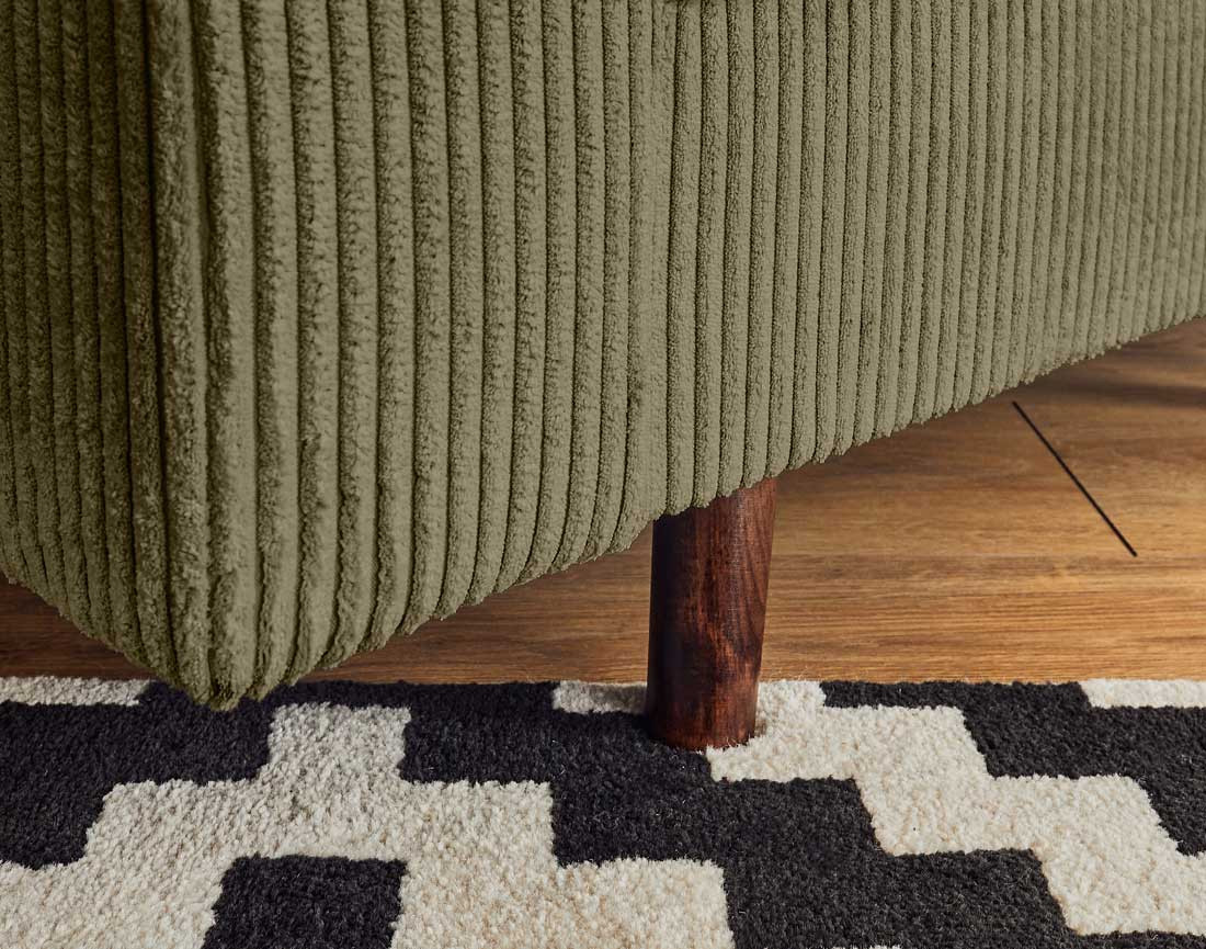 Fauteuil en velours côtelé Rune