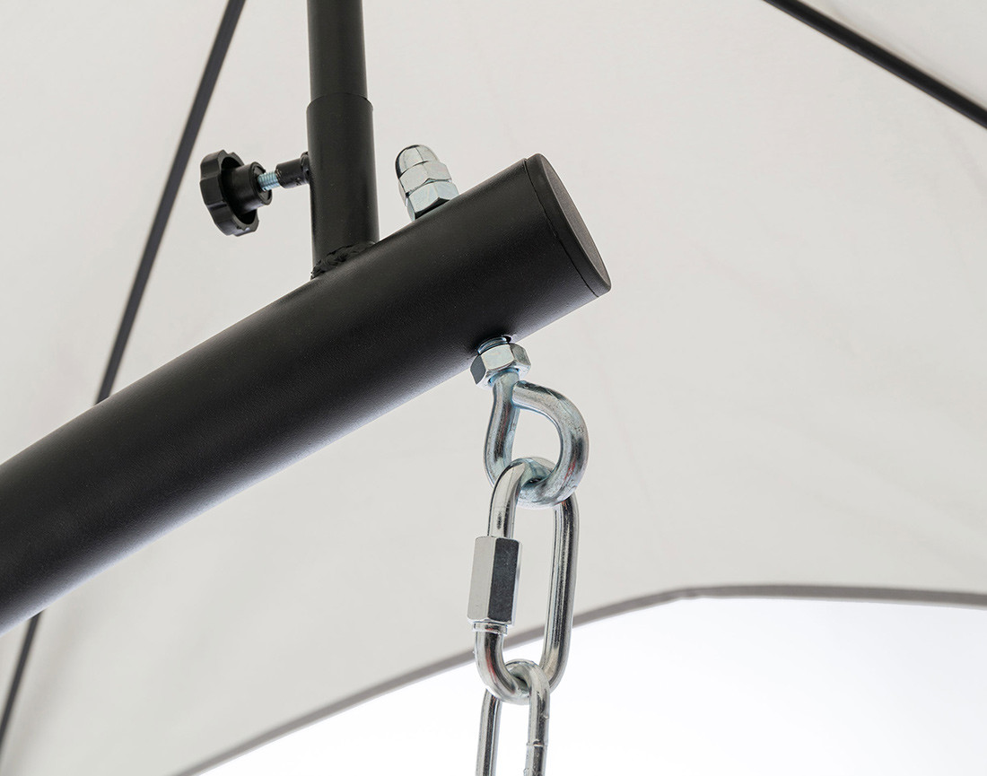 Fauteuil suspendu avec pare-soleil en tissu Cozumel