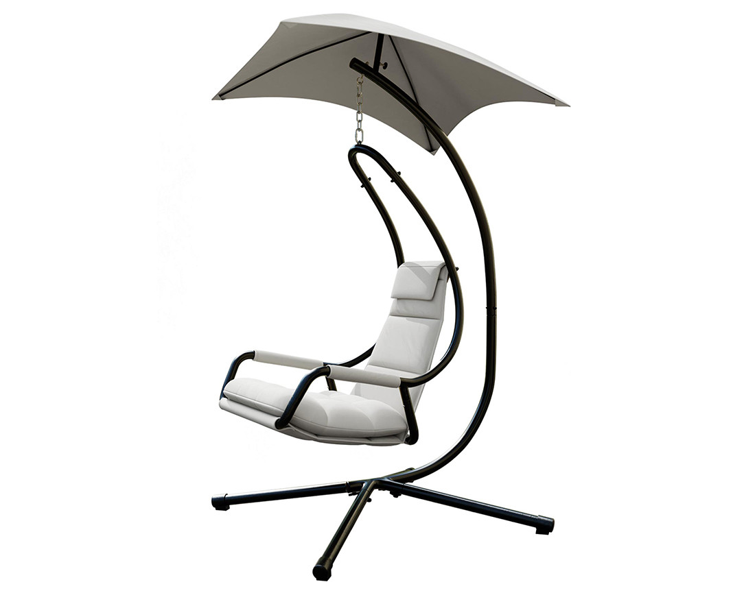 Fauteuil suspendu avec pare-soleil en tissu Cozumel