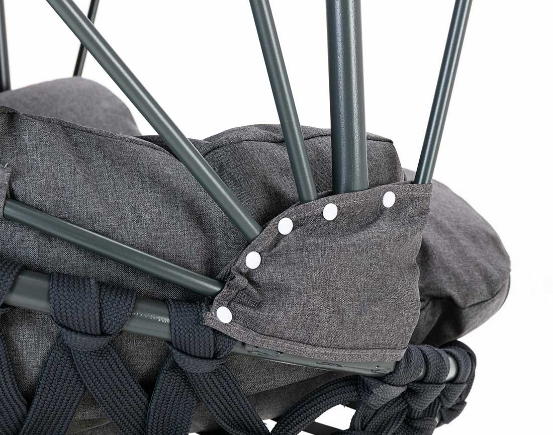 Fauteuil suspendu avec pare-soleil en tissu Namu