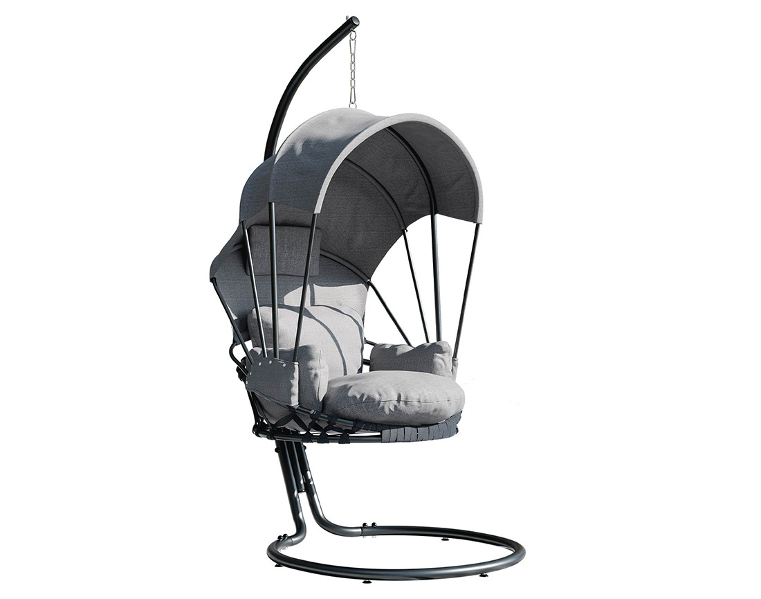 Fauteuil suspendu avec pare-soleil en tissu Namu