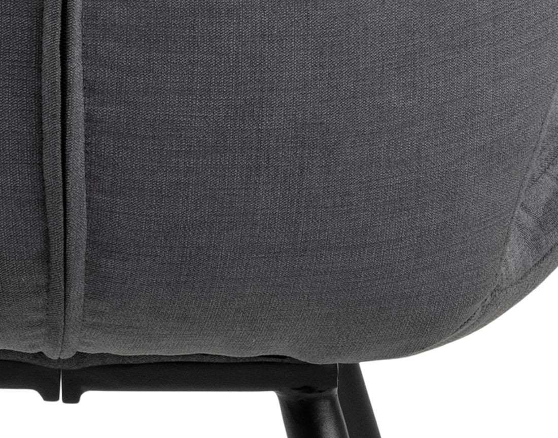 Lot de 2 chaises en tissu microfibre pieds en métal Manilla