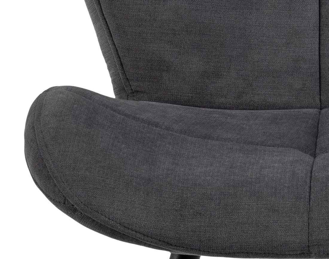 Lot de 2 chaises en tissu microfibre pieds en métal Manilla