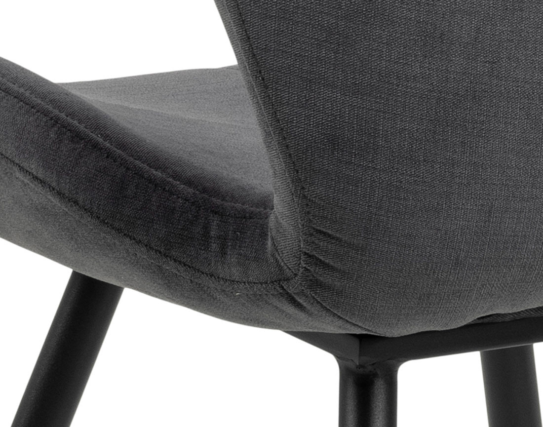 Lot de 2 chaises en tissu microfibre pieds en métal Manilla