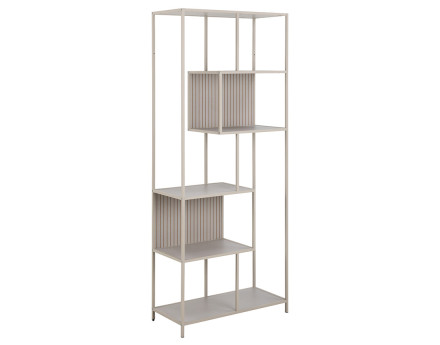 Étagère filaire métal avec plaquage en bois blanchi 77 cm gris Anthea