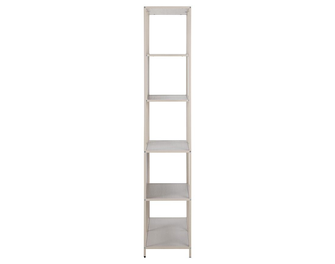 Étagère filaire métal avec plaquage en bois blanchi 77 cm gris Anthea