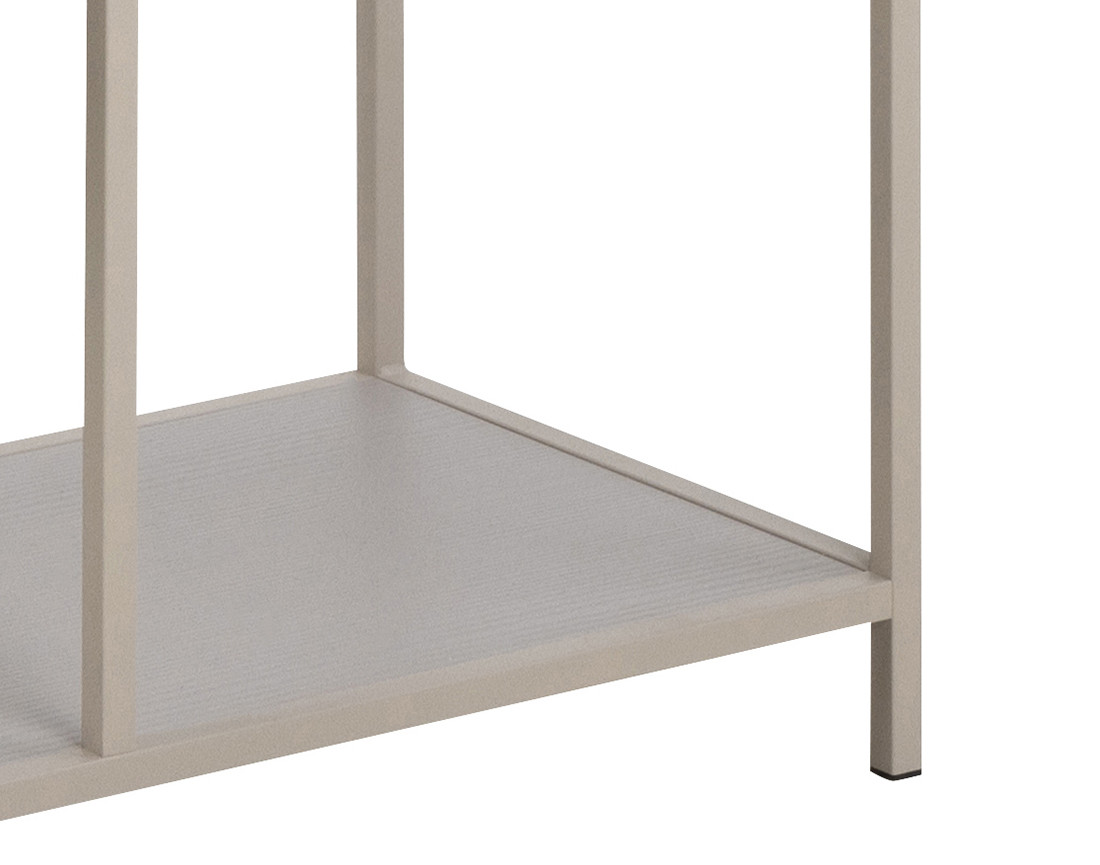 Étagère filaire métal avec plaquage en bois blanchi 77 cm gris Anthea