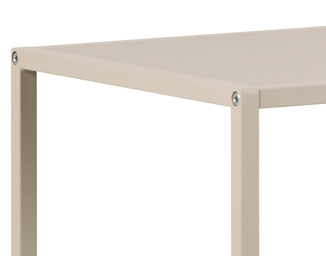 Étagère filaire métal avec plaquage en bois blanchi 114 cm gris Anthea