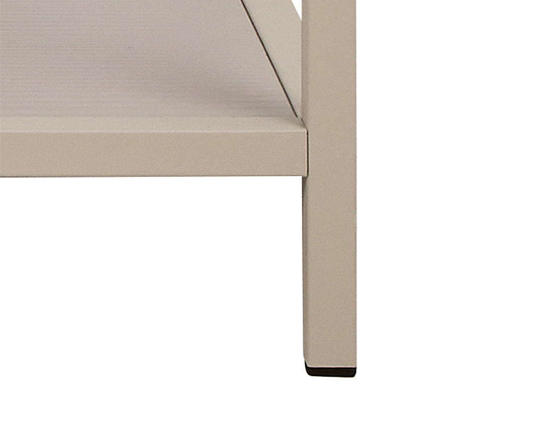 Étagère filaire métal avec plaquage en bois blanchi 114 cm gris Anthea