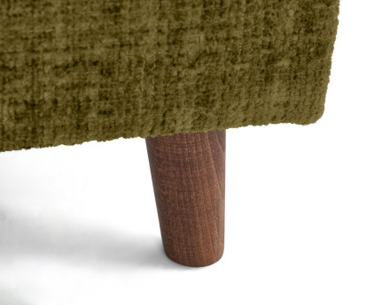 Canapé d'angle gauche 4 places en velours texturé Rune