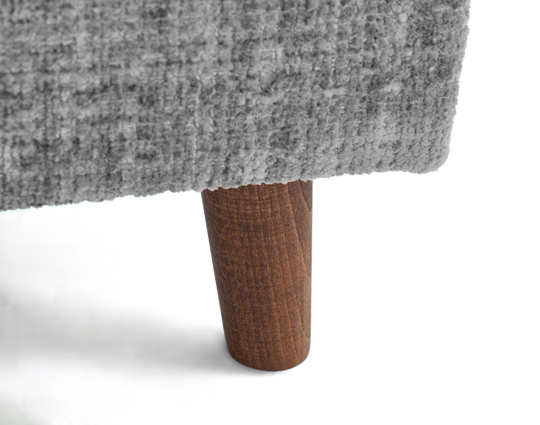 Canapé d'angle gauche 4 places en velours texturé Rune