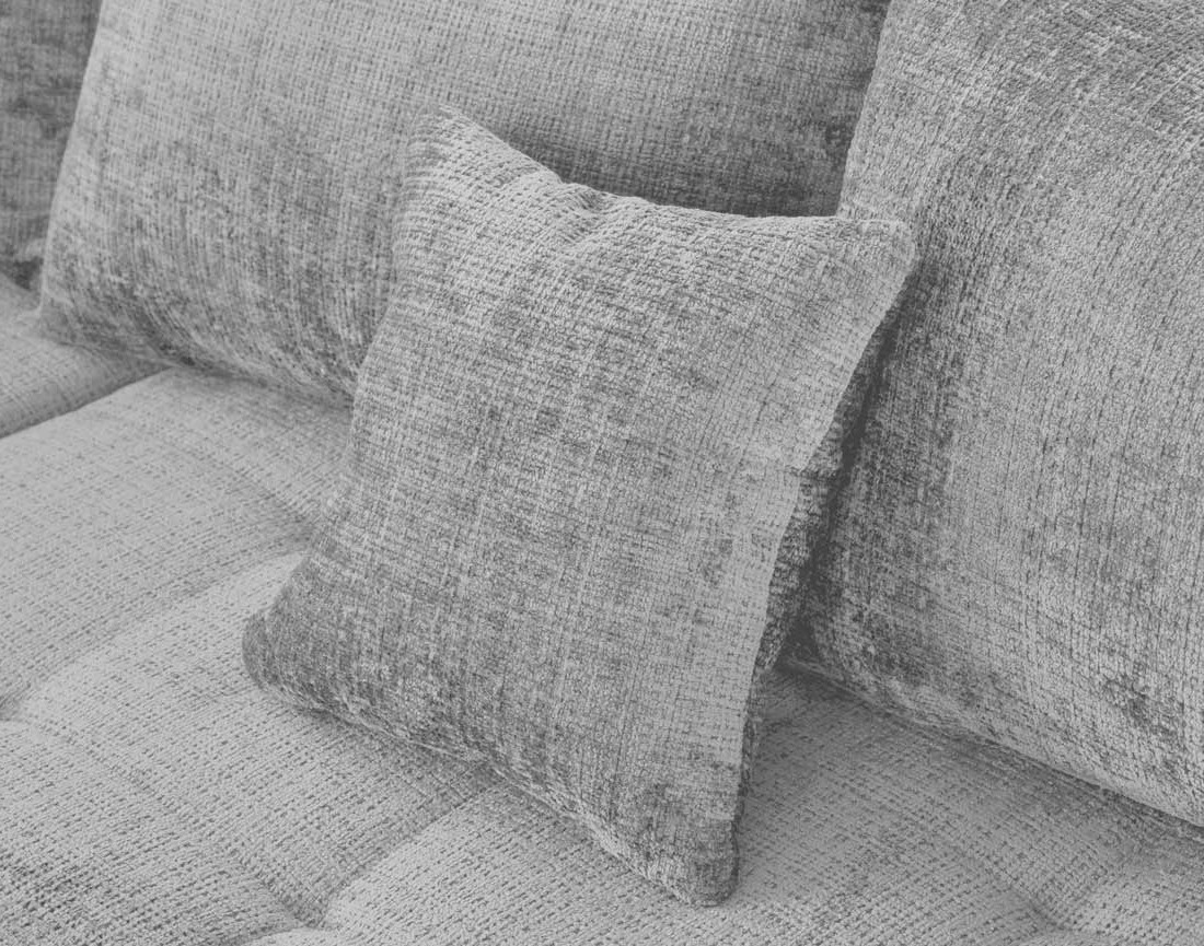 Canapé panoramique d'angle gauche 7 places en velours texturé Rune