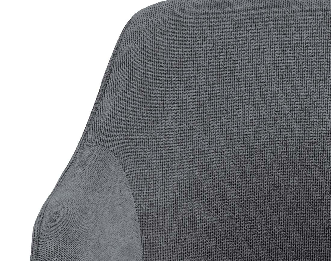 Lot de 2 chaises pivotantes pieds en acier en tissu chenille Juno