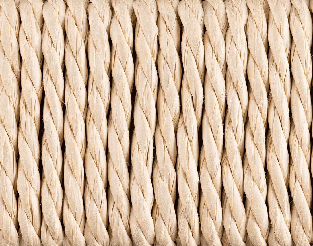 Tabouret en bois et corde tressée H 45cm  Liora