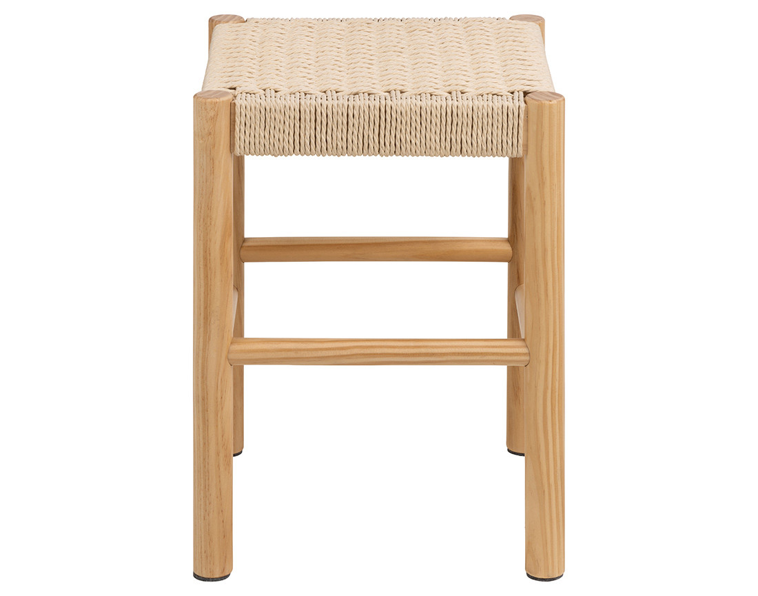 Tabouret en bois et corde tressée H 45cm  Liora