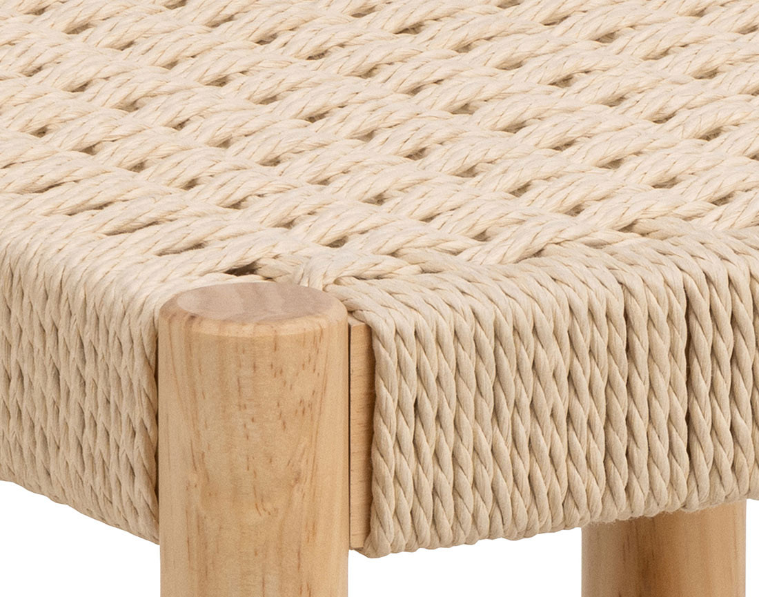 Tabouret en bois et corde tressée H 45cm  Liora