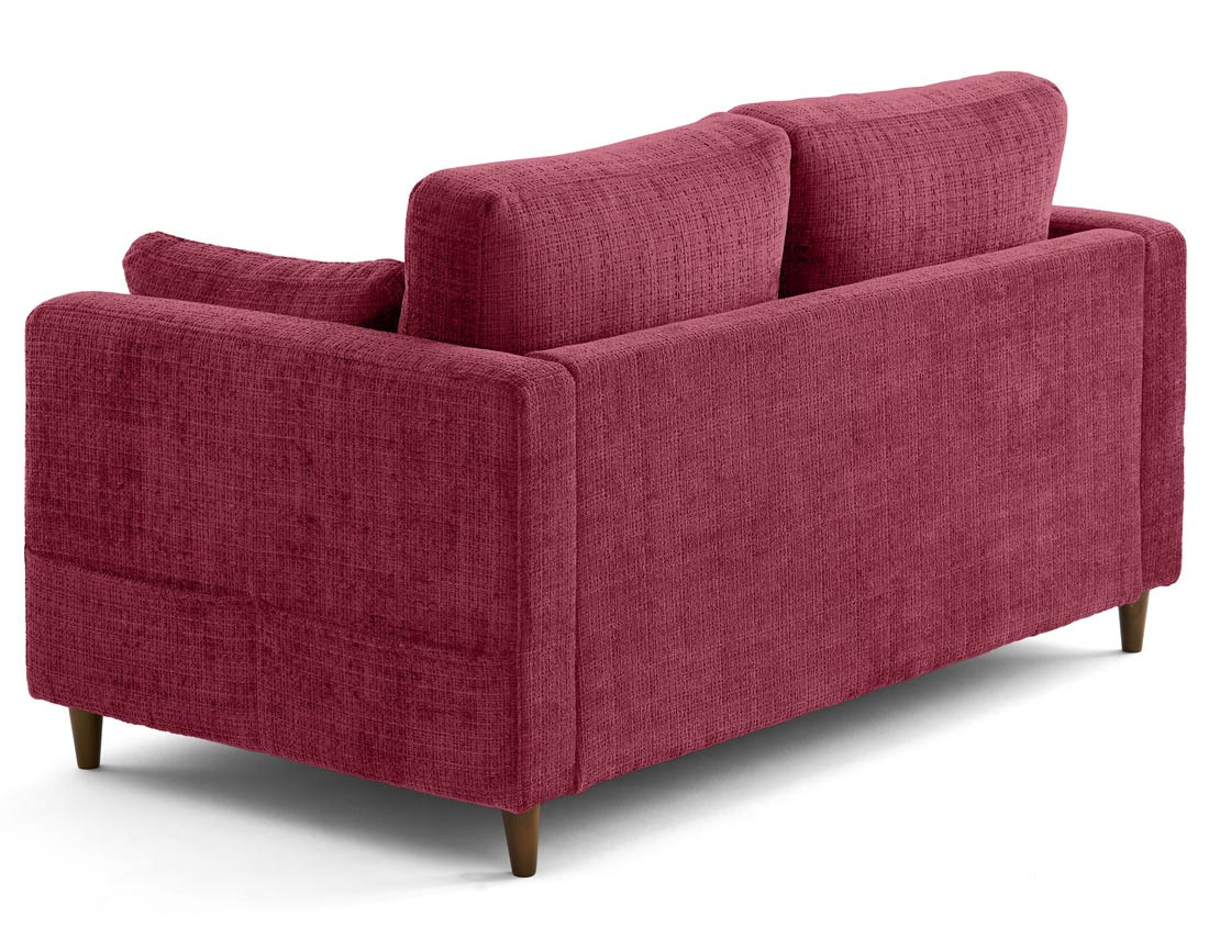 Canapé droit 2 places avec poche en velours texturé Anna