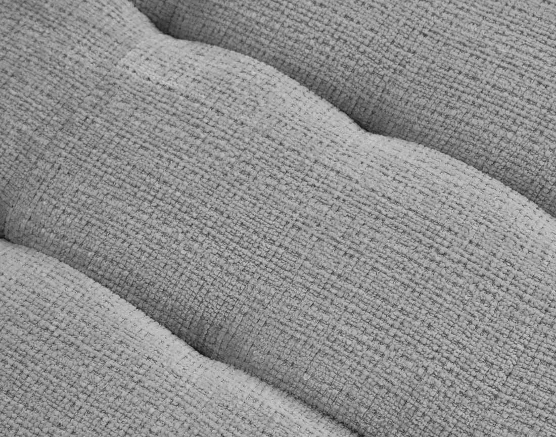 Canapé d'angle droit 5 places convertible en velours texturé Anna