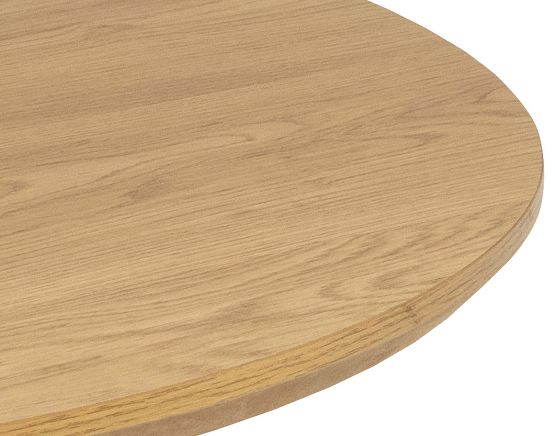 Table à manger ronde bois effet chêne 4 personnes Tardis