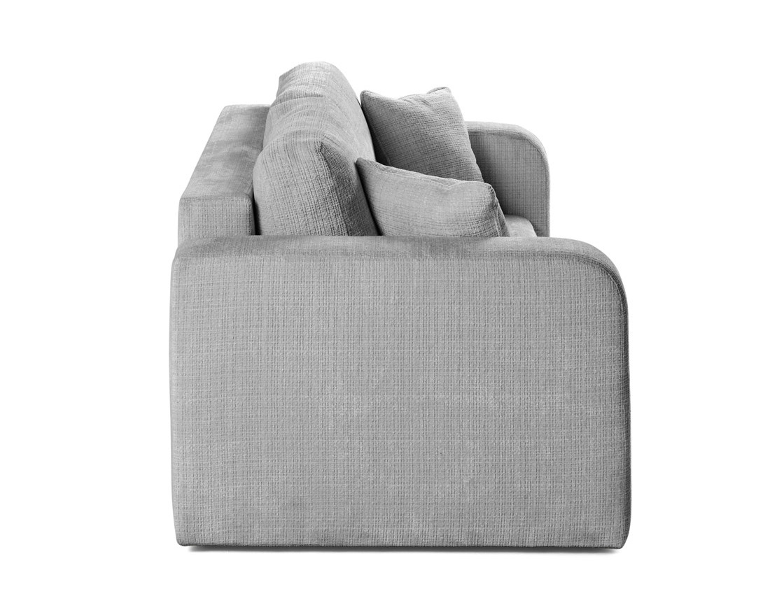 Canapé droit 2 places en velours texturé Miro