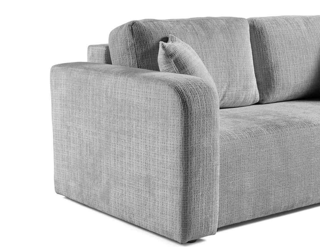 Canapé droit 2 places en velours texturé Miro