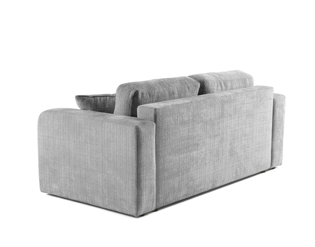 Canapé droit 2 places en velours texturé Miro