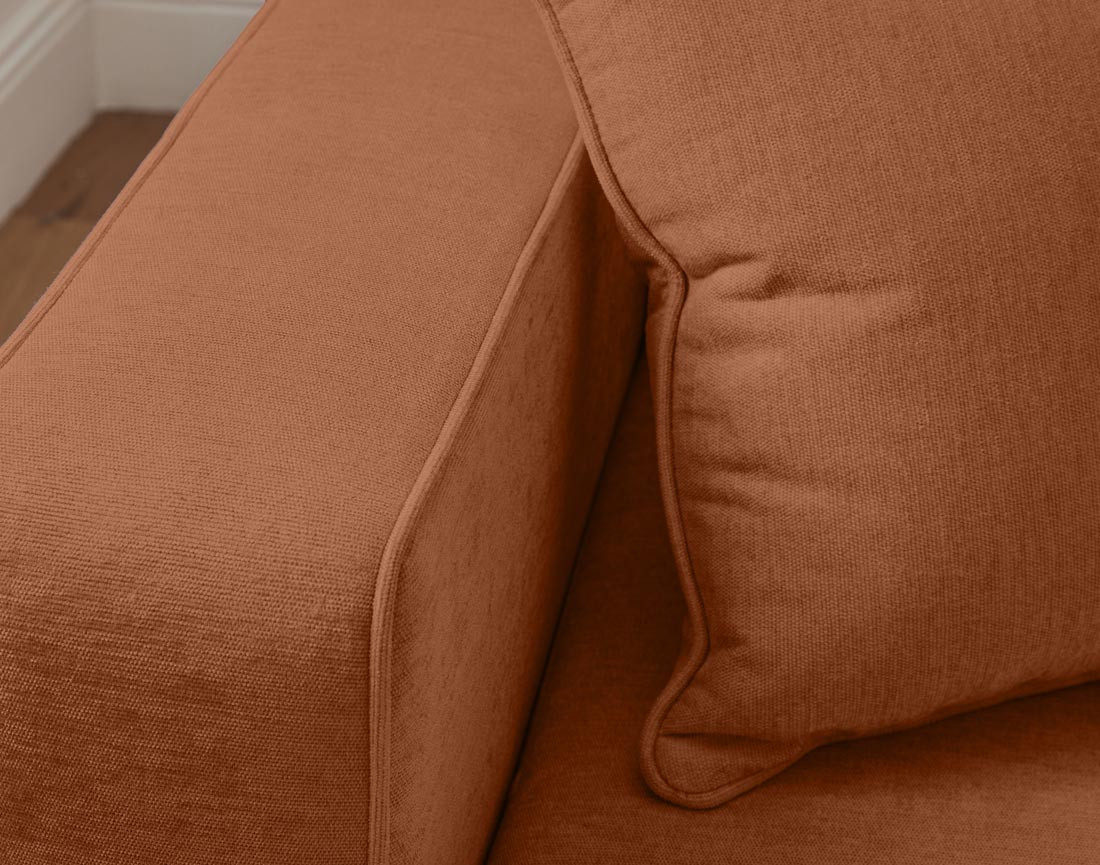 Canapé d'angle réversible 4 places convertible avec coffre en tissu Topaze