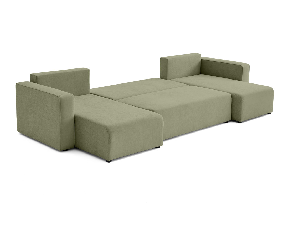 Canapé panoramique 7 places - convertible avec coffre - Topaze