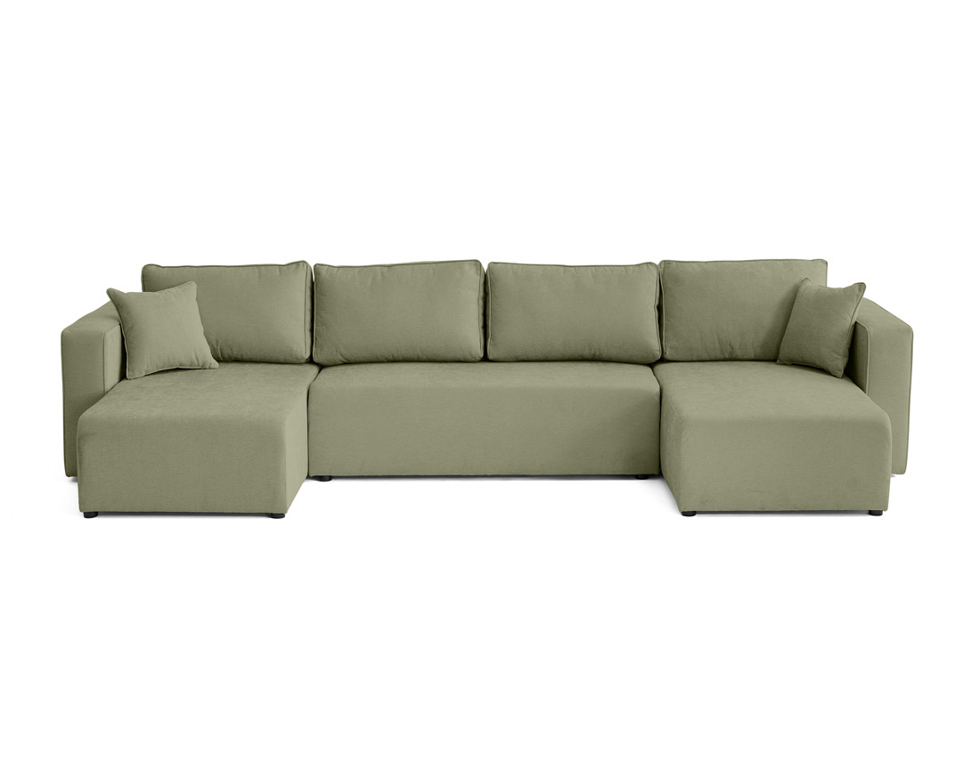 Canapé panoramique 7 places - convertible avec coffre - Topaze