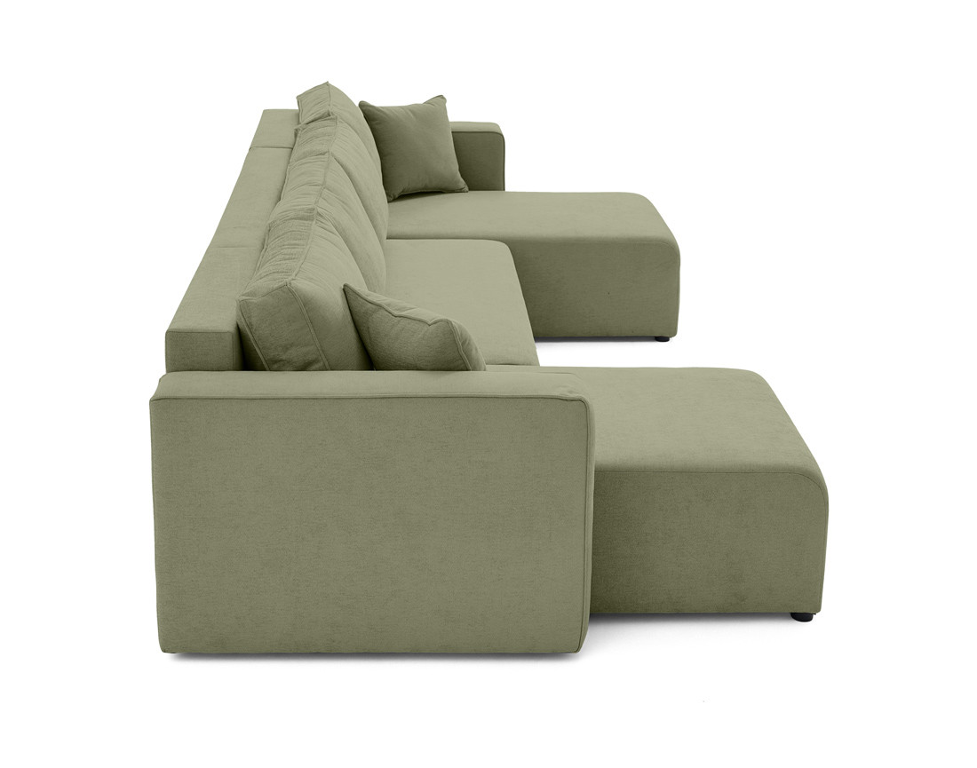 Canapé panoramique 7 places - convertible avec coffre - Topaze