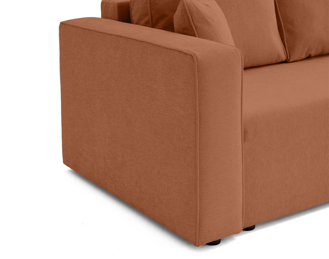 Canapé 3 places - convertible avec coffre - en tissu - Topaze