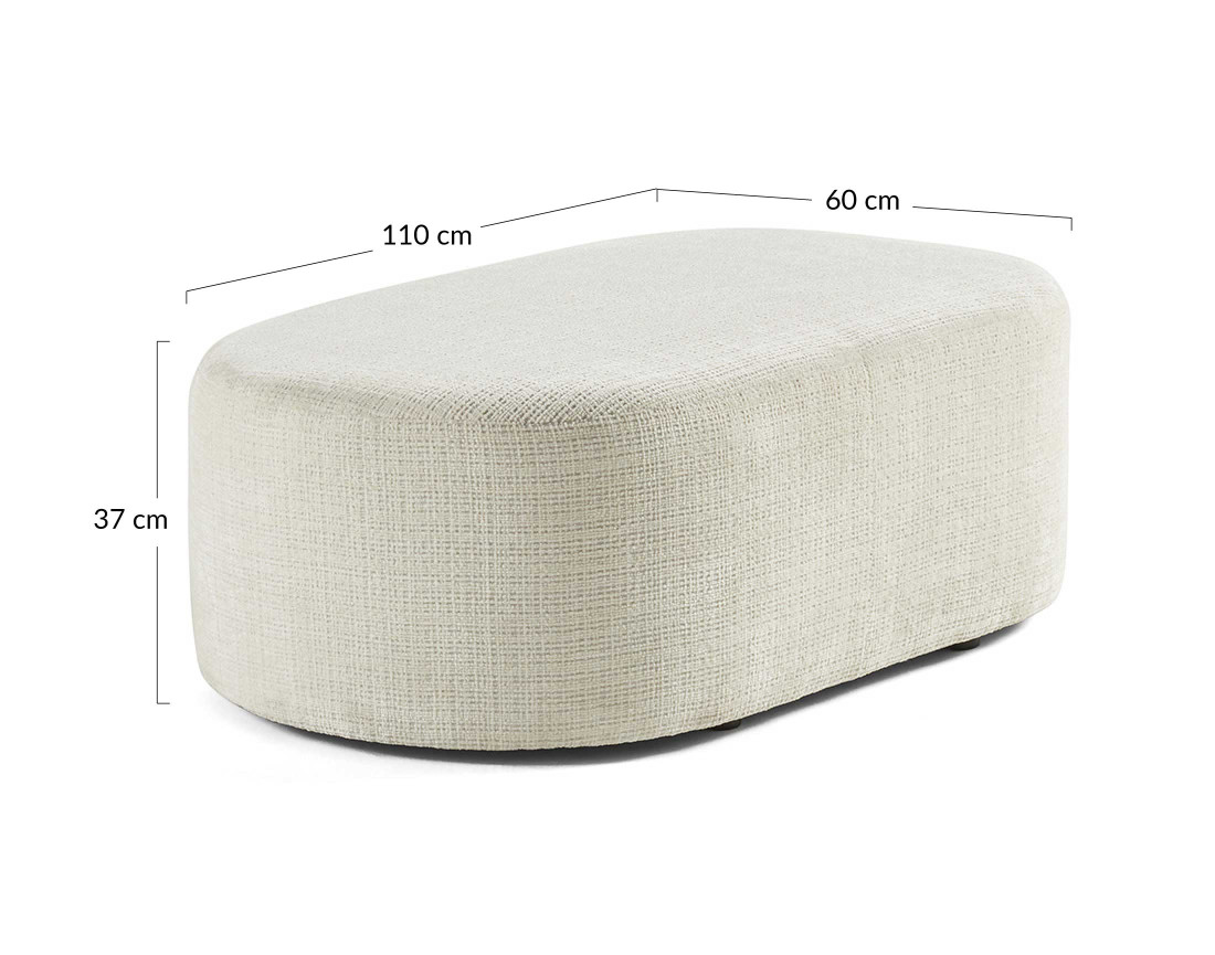 Pouf en velours texturé Miro