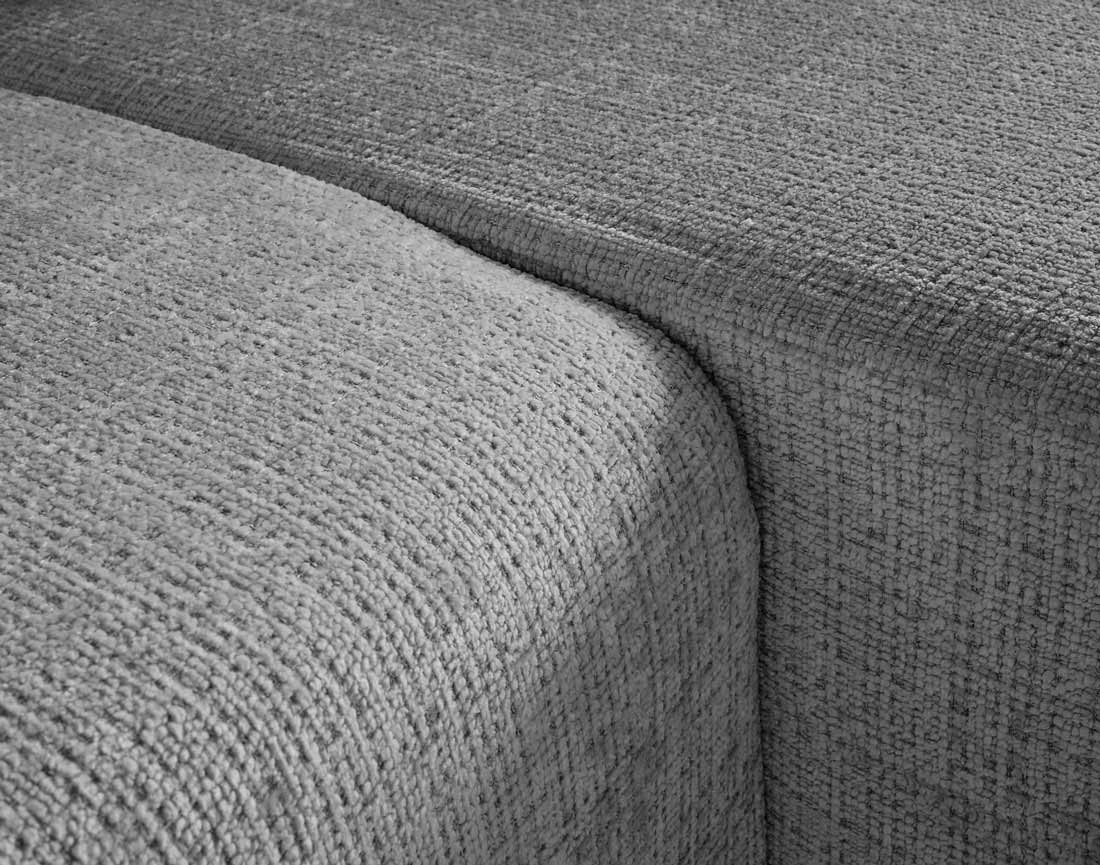 Canapé d'angle déhoussable réversible 4 places en velours texturé Topaze