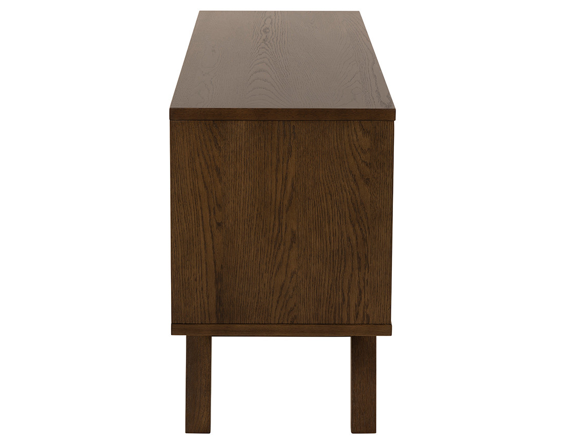 Buffet chêne foncé 4 tiroirs et 1 porte 160 cm Pauline