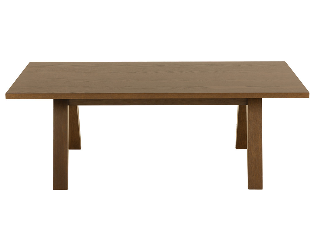 Table basse bois chêne foncé 130 cm Pauline