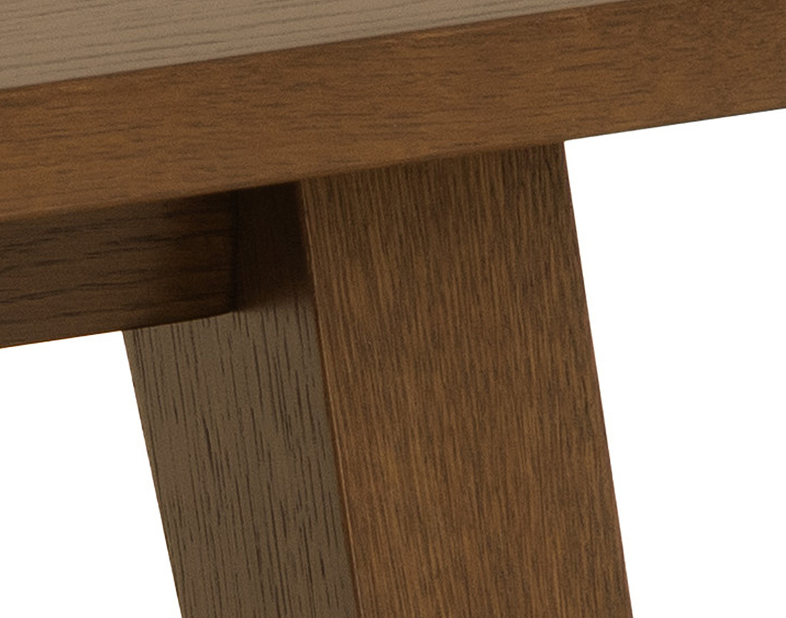 Table basse bois chêne foncé 130 cm Pauline