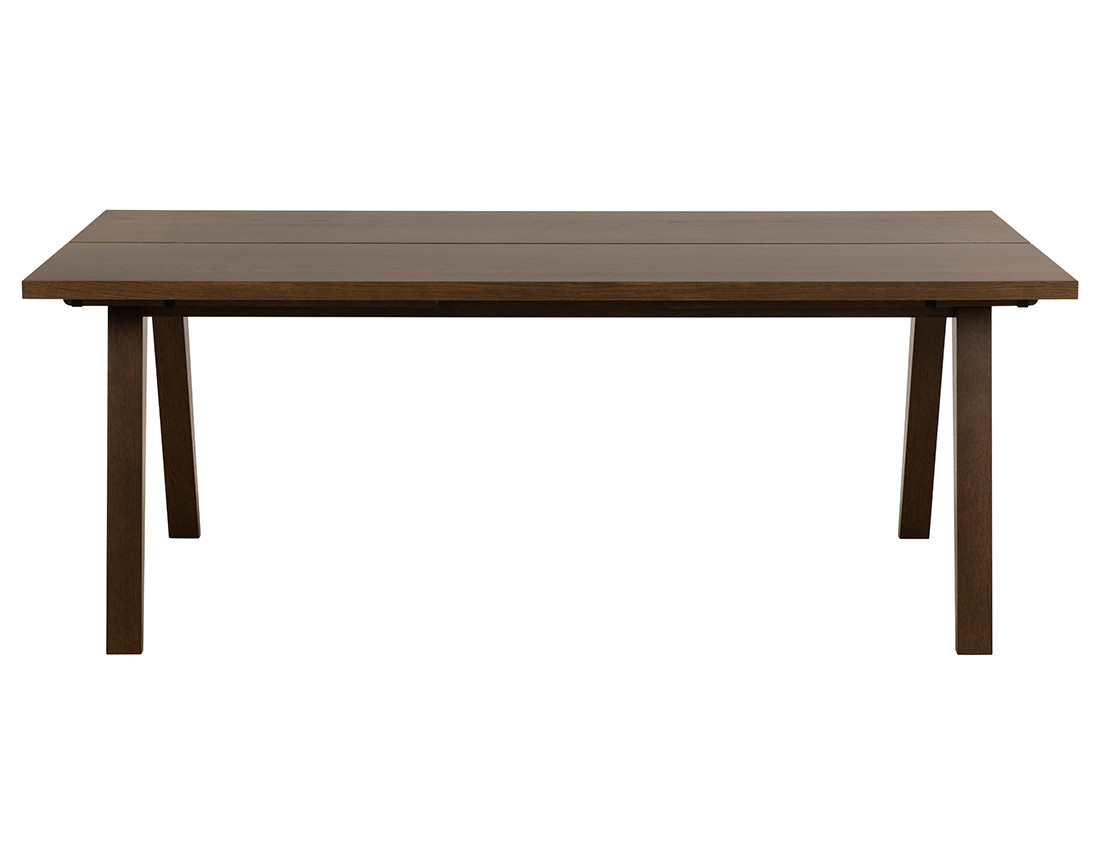 Table à manger rectangulaire chêne foncé 6 personnes Pauline