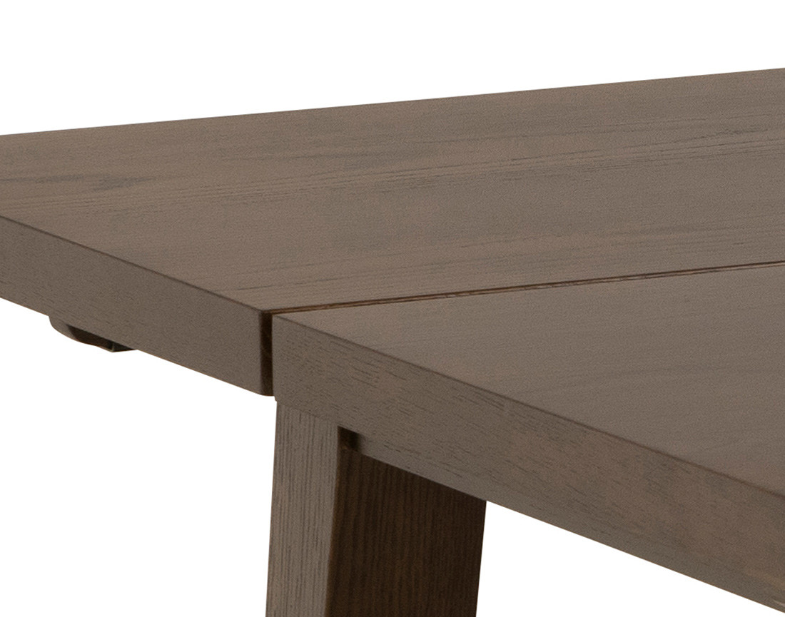 Table à manger rectangulaire chêne foncé 6 personnes Pauline