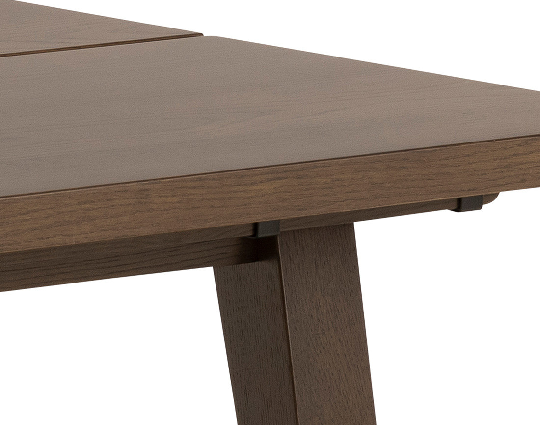 Table à manger rectangulaire chêne foncé 6 personnes Pauline