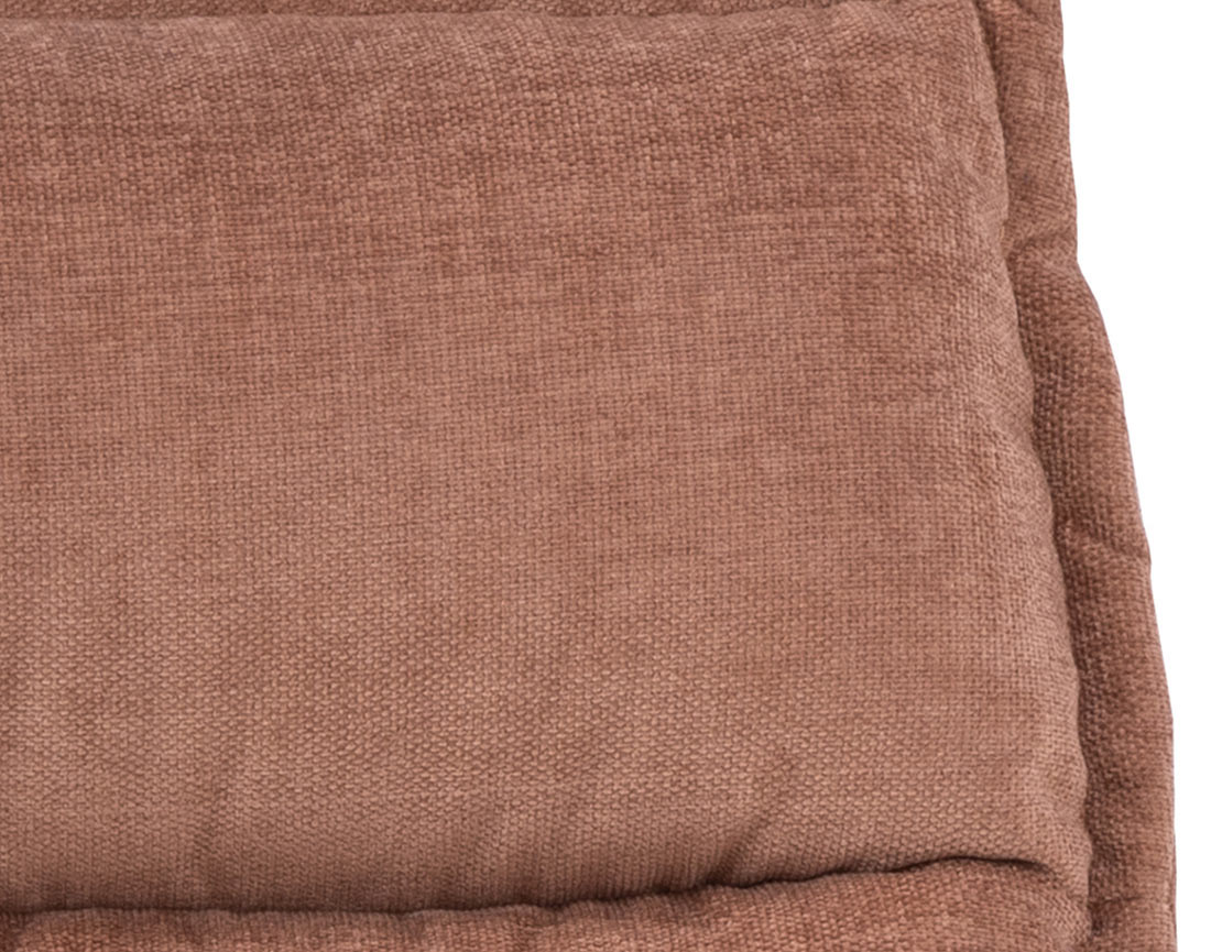 Fauteuil pivotant pieds en acier en tissu chenille Mellow