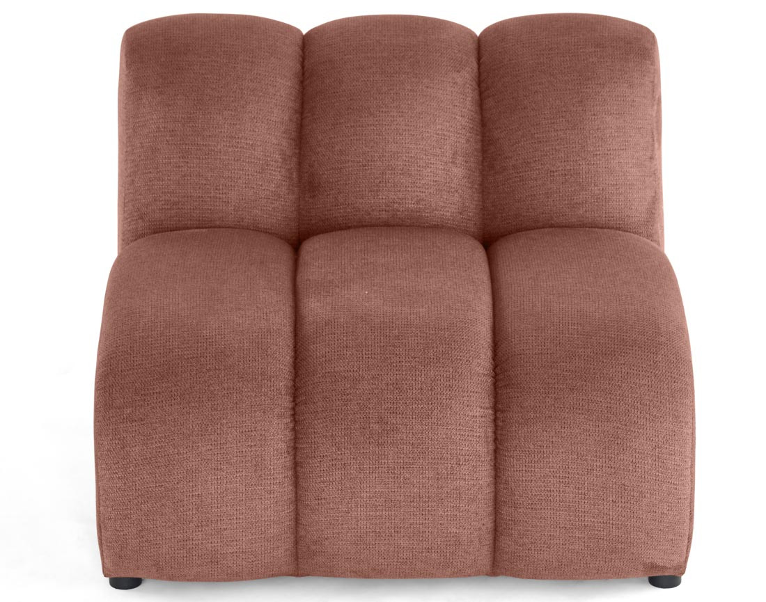 Module d'assise sans accoudoirs en tissu texturé Debbie