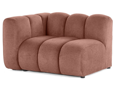 Module d'assise gauche en tissu texturé Debbie