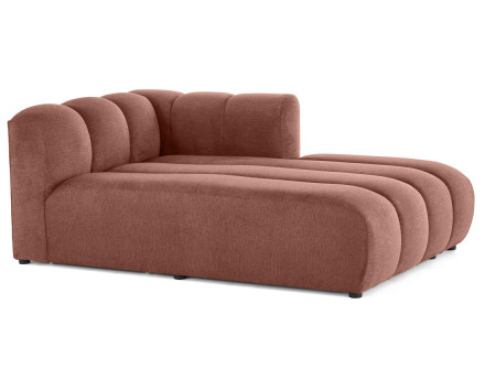 Module d'assise méridienne droit en tissu texturé Debbie