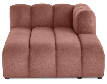 Module d'assise méridienne droit en tissu texturé Debbie