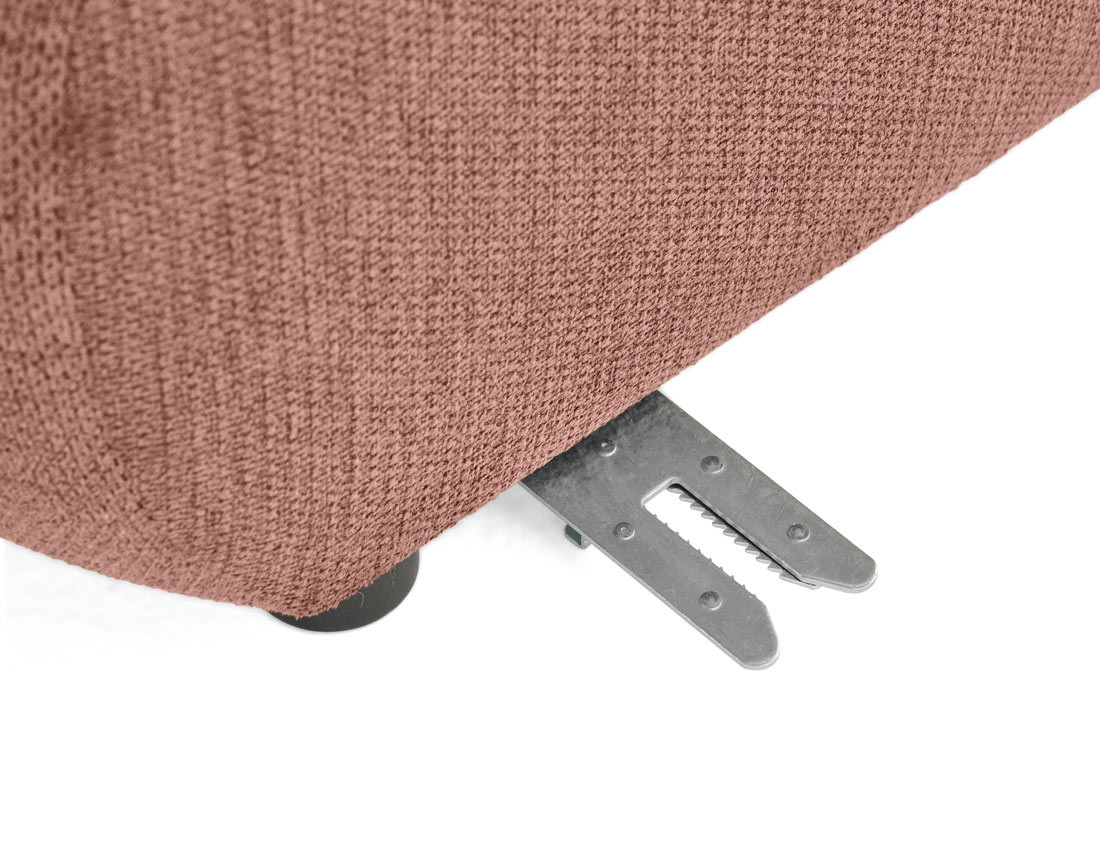 Module d'assise méridienne gauche en tissu texturé Debbie