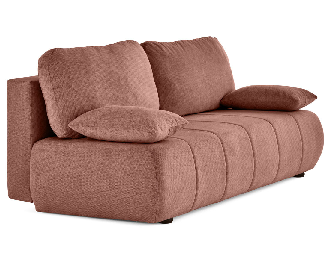 Canapé droit 3 places convertible avec coffre en tissu texturé Harper