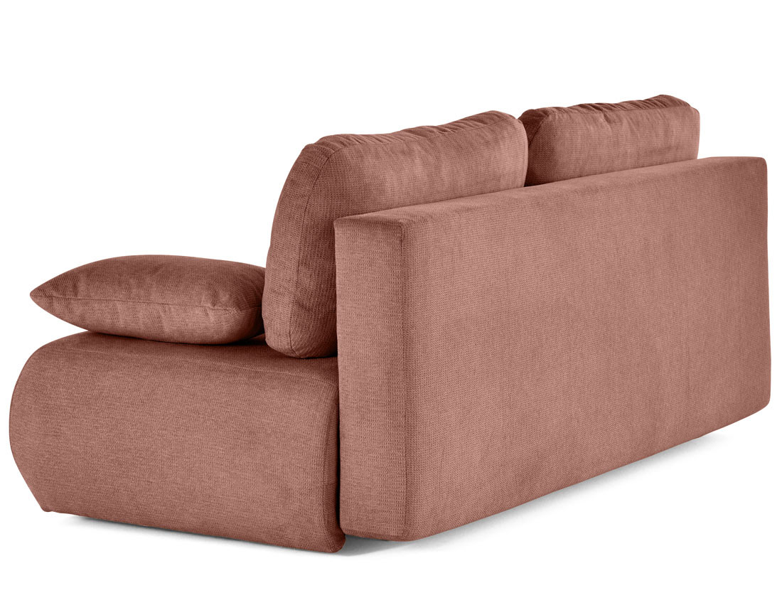 Canapé droit 3 places convertible avec coffre en tissu texturé Harper