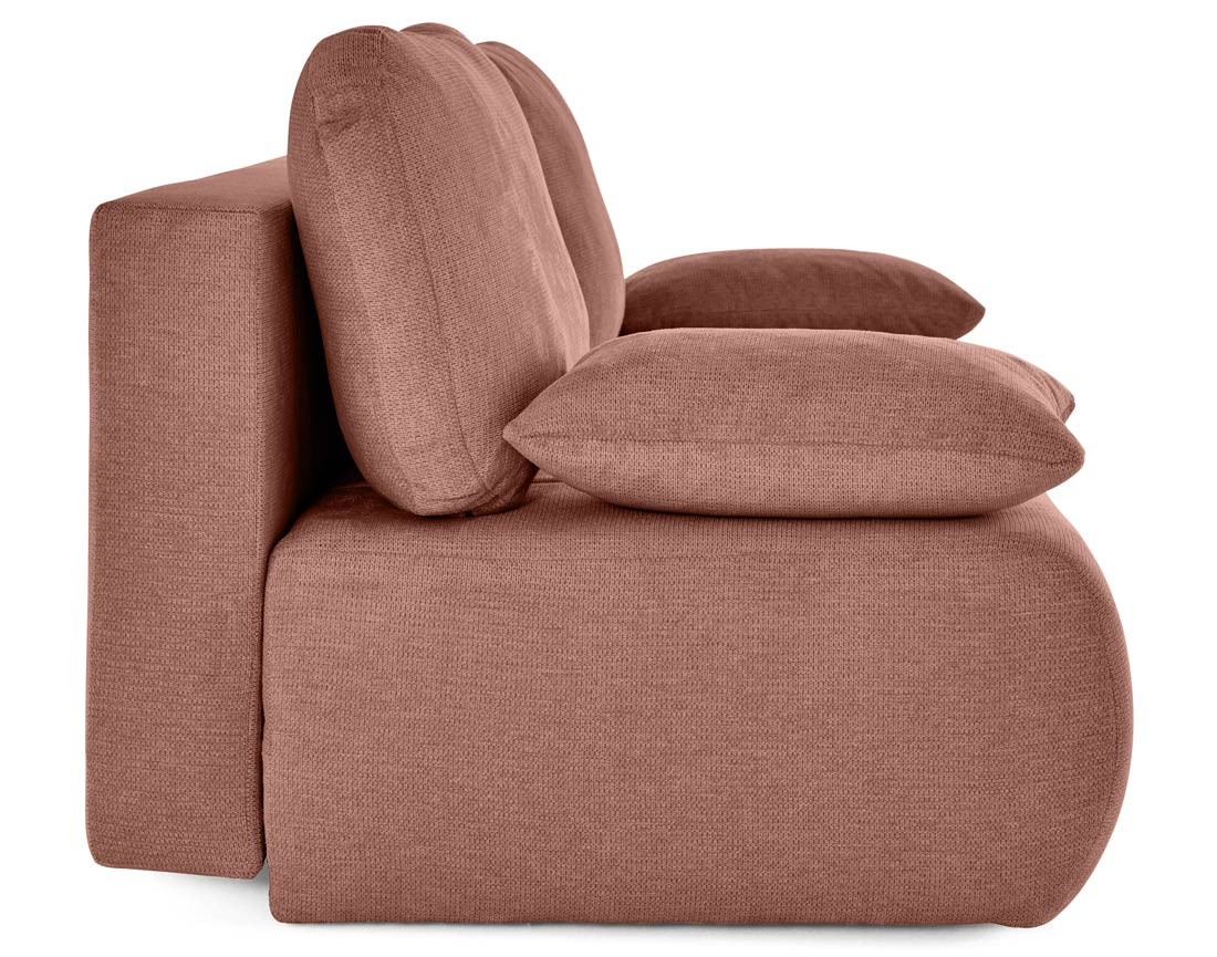 Canapé droit 3 places convertible avec coffre en tissu texturé Harper