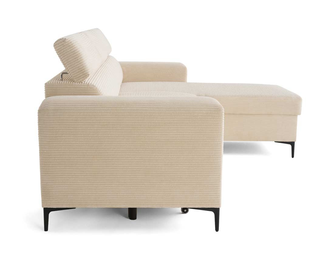 Canapé 4 places convertible, têtières et coffre de rangement Ceylan